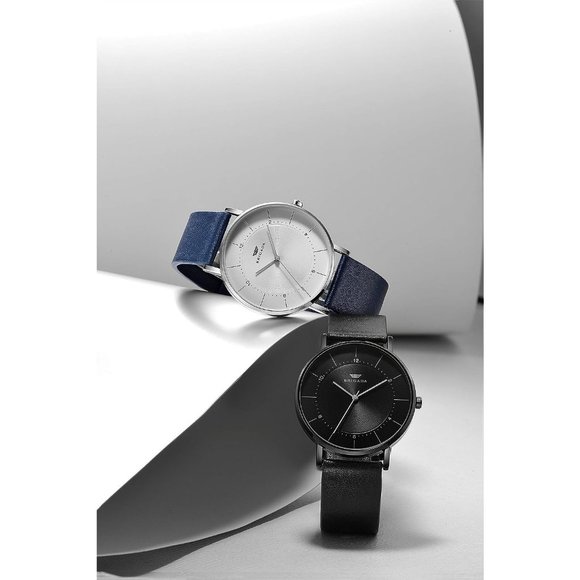 BRIGADA Men's blue Minimalist Simple Business Casual Quartz Waterproof Watch - Picture 5 of 8